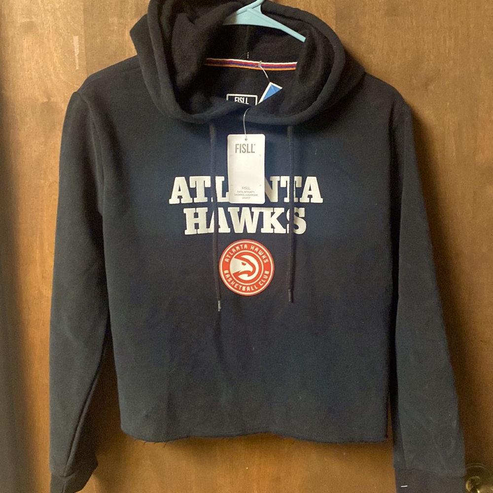 Atlanta hawks fleece lined cropped hoodie by FISLL NWT